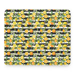 Orange And Lemon Striped Pattern Print Mouse Pad
