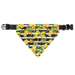 Orange And Lemon Striped Pattern Print Over The Collar Dog Bandana
