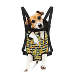 Orange And Lemon Striped Pattern Print Pet Carrier Backpack
