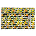 Orange And Lemon Striped Pattern Print Placemat