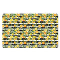 Orange And Lemon Striped Pattern Print Polyester Doormat