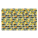 Orange And Lemon Striped Pattern Print Polyester Doormat