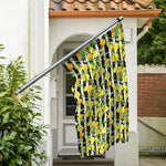 Orange And Lemon Striped Pattern Print Polyester Flag