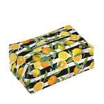 Orange And Lemon Striped Pattern Print Rectangle Tissue Box Cover