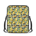 Orange And Lemon Striped Pattern Print Rectangular Crossbody Bag