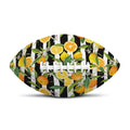 Orange And Lemon Striped Pattern Print Rugby Ball
