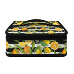 Orange And Lemon Striped Pattern Print Small Lunch Bag