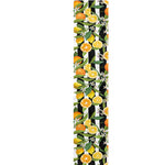 Orange And Lemon Striped Pattern Print Table Runner