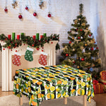 Orange And Lemon Striped Pattern Print Tablecloth