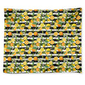 Orange And Lemon Striped Pattern Print Tapestry