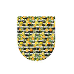 Orange And Lemon Striped Pattern Print Toilet Lid Cover