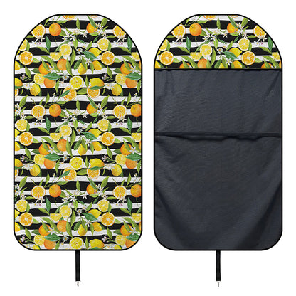 Orange And Lemon Striped Pattern Print Waterproof Car Seat Cover
