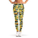 Orange And Lemon Striped Pattern Print Women's Leggings