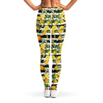 Orange And Lemon Striped Pattern Print Women's Leggings