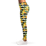 Orange And Lemon Striped Pattern Print Women's Leggings