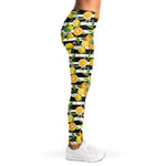 Orange And Lemon Striped Pattern Print Women's Leggings
