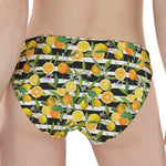 Orange And Lemon Striped Pattern Print Women's Panties