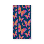 Orange And Purple Butterfly Print Baby Crib Sheet