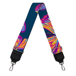 Orange And Purple Butterfly Print Bag Strap