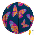 Orange And Purple Butterfly Print Basketball