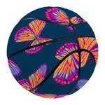 Orange And Purple Butterfly Print Basketball