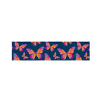 Orange And Purple Butterfly Print Bed Runner