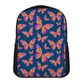 Orange And Purple Butterfly Print Casual Backpack