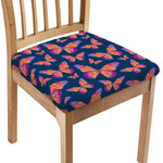 Orange And Purple Butterfly Print Chair Cushion Cover