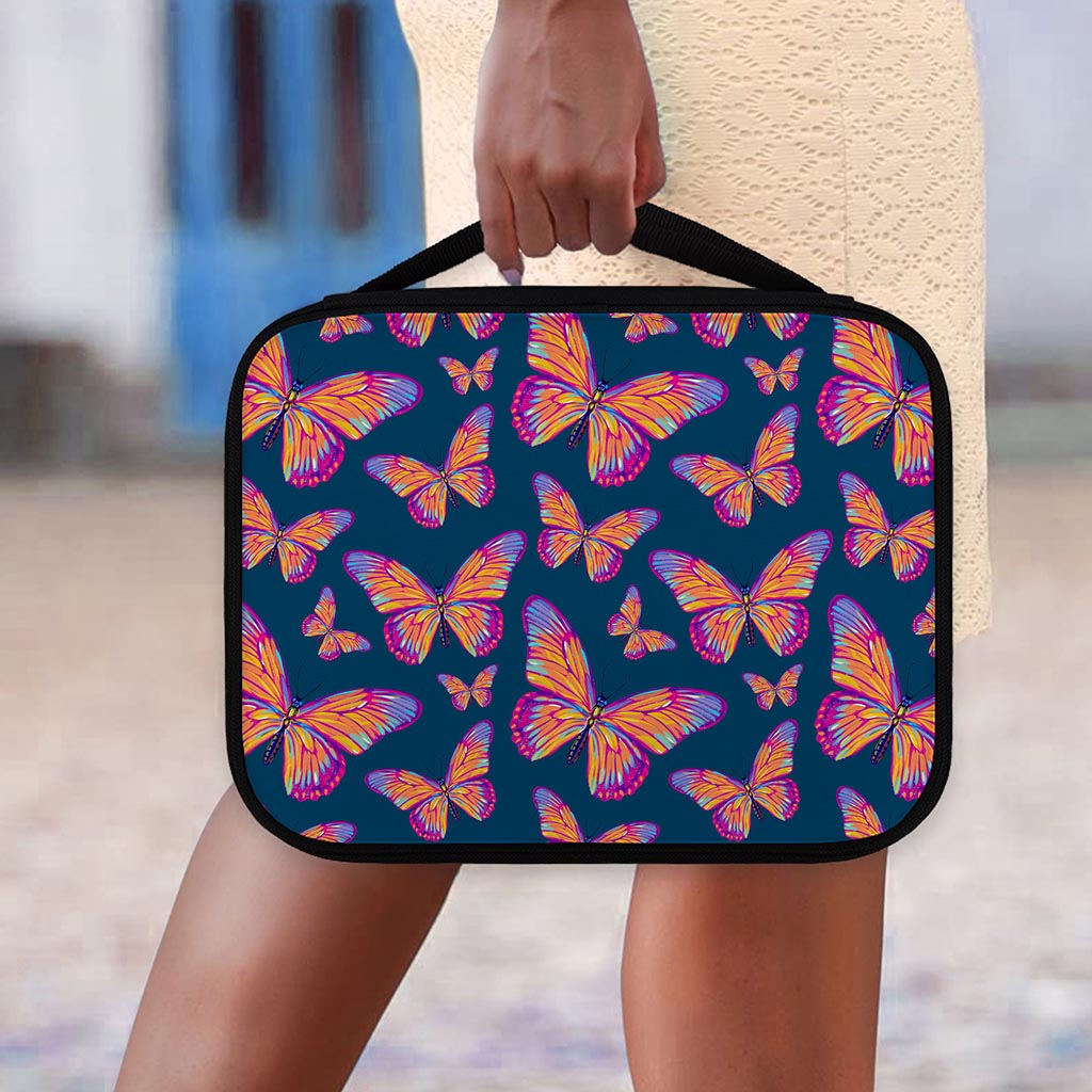 Orange And Purple Butterfly Print Classic Bible Case