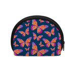 Orange And Purple Butterfly Print Coin Purse