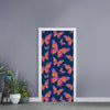 Orange And Purple Butterfly Print Door Sticker