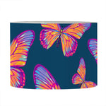 Orange And Purple Butterfly Print Drum Lamp Shade