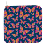 Orange And Purple Butterfly Print Hand Towel