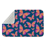 Orange And Purple Butterfly Print Indoor Door Mat