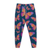 Orange And Purple Butterfly Print Jogger Pants