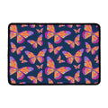 Orange And Purple Butterfly Print Kitchen Mat