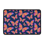 Orange And Purple Butterfly Print Kitchen Mat