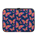 Orange And Purple Butterfly Print Laptop Sleeve