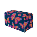 Orange And Purple Butterfly Print Leather Tissue Box Cover