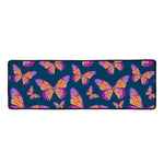 Orange And Purple Butterfly Print Long Kitchen Mat