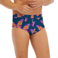 Orange And Purple Butterfly Print Men's Briefs