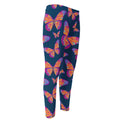 Orange And Purple Butterfly Print Men's Compression Pants