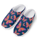 Orange And Purple Butterfly Print Mesh Casual Shoes