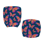 Orange And Purple Butterfly Print Office Chair Cover