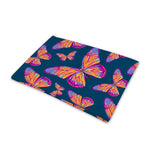 Orange And Purple Butterfly Print Pet Cooling Mat Cover