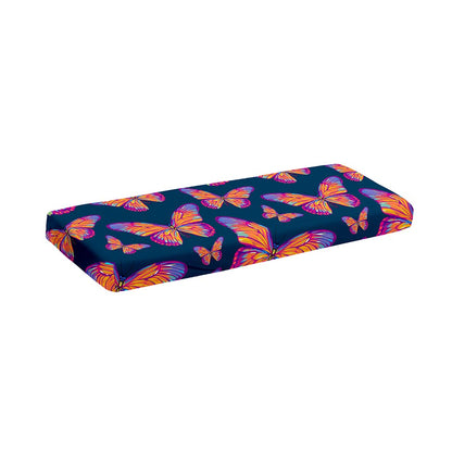 Orange And Purple Butterfly Print Piano Keyboard Cover