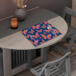 Orange And Purple Butterfly Print Placemat