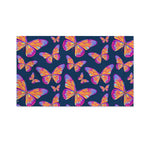 Orange And Purple Butterfly Print Polyester Flag