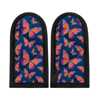 Orange And Purple Butterfly Print Skillet Handle Cover