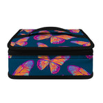 Orange And Purple Butterfly Print Small Lunch Bag